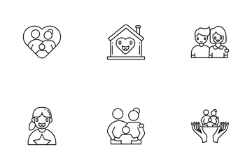 Famille heureuse Pack d'Icônes