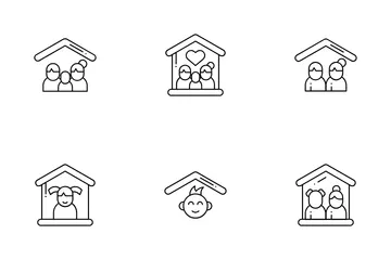 Family At Home Icon Pack