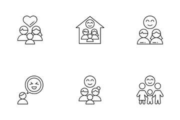 Family Happy Icon Pack