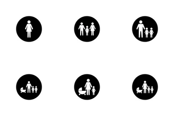 Family, Parent, Children - Circle Icon Pack