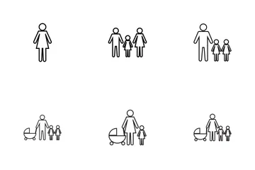 Family, Parent, Children Icon Pack