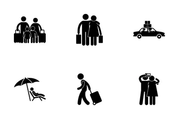 Family Trip Icon Pack