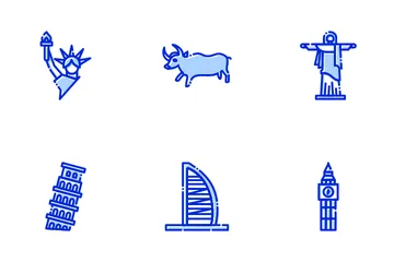 Famous Landmarks Of World Icon Pack