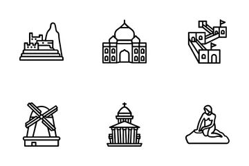 Famous Landmarks Of World Icon Pack