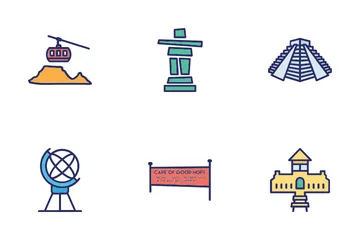 Famous Landmarks Of World Icon Pack