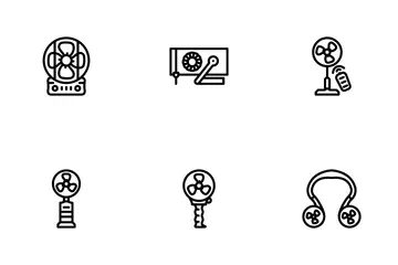 Fan Electronic Cooling Device Icon Pack