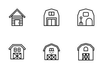 Farm Barn House Icon Pack