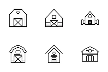 Farm Barn House Icon Pack