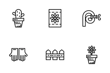 Farm Garden Outline Icon Icon Pack