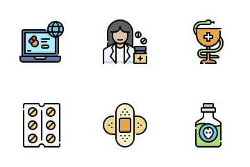 Farmacia Paquete de Iconos