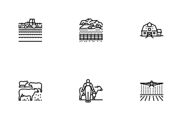 Farmer Farm Agriculture Field Man Icon Pack