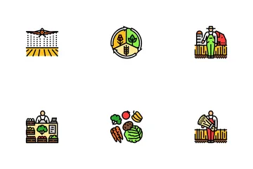 Farmer Farm Agriculture Field Man Icon Pack