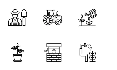 Farming And Gardening Icon Pack