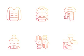 Fashion And Winter Cloth Icon Pack