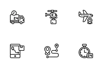 Fast Delivery Services Icon Pack