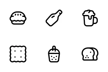 Fast Food And Beverages Icon Pack