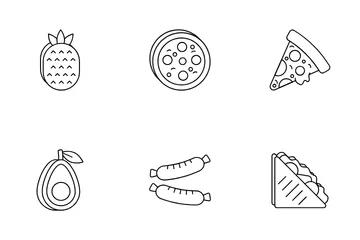 Fast Food And Vegetable Icon Pack