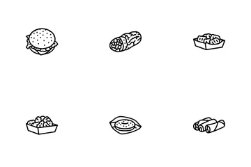 Fast Food Burger Hamburger Pizza Icon Pack