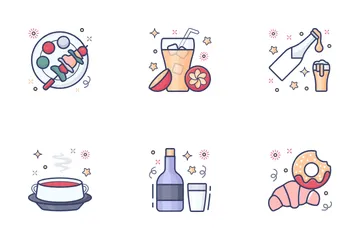 Fast Food Drinks Icon Pack