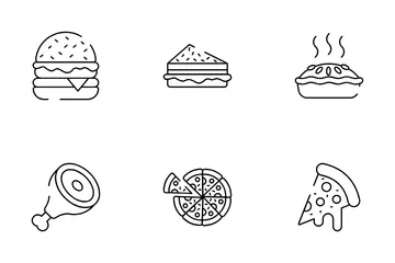 Fast Food und Getränke Symbolpack