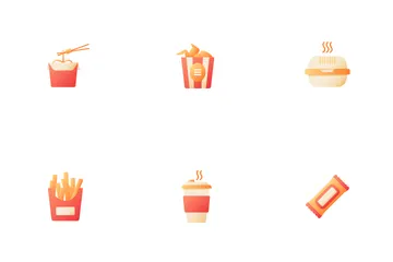Fast Food zum Mitnehmen Symbolpack