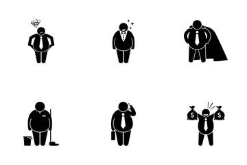 Fat Businessman Icon Pack