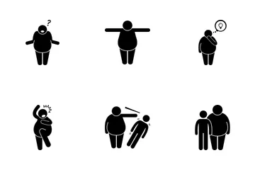 Fat Man Lifestyle Icon Pack