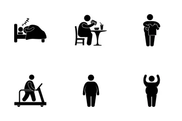 Fat Obesity Icon Pack