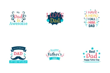 Father Day Logos Icon Pack