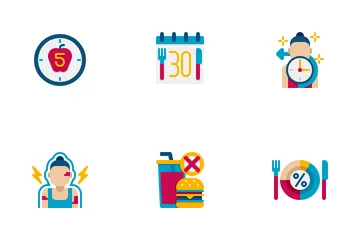 Fazendo dieta Pacote de Ícones