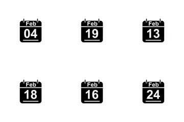 February Calendar 2017 - 3 - Glyph Icon Pack