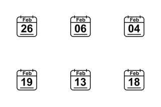 February Calendar 2017 Line