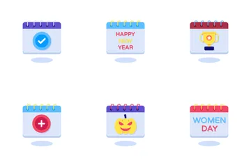 Calendario y fecha Paquete de Iconos