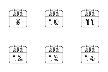 Fecha de abril Paquete de Iconos