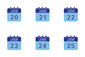 Fecha de junio Paquete de Iconos