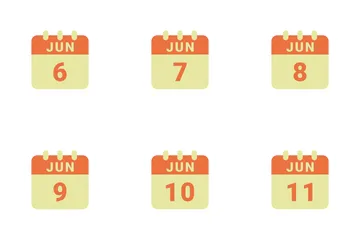 Fecha de junio Paquete de Iconos