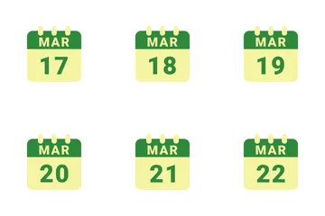 Fecha de marzo Paquete de Iconos