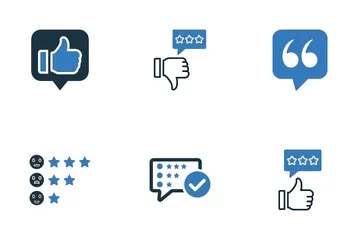 Feedback und Bewertungen Symbolpack