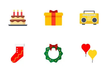 Feliz año nuevo Paquete de Iconos