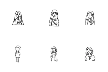 Female Character Icon Pack