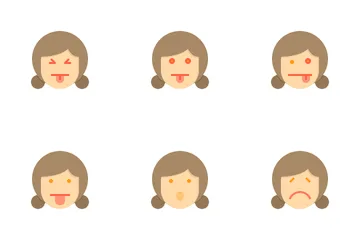 Female Emotion Icon Pack