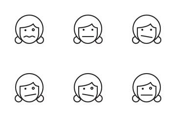 Female Emotion Icon Pack