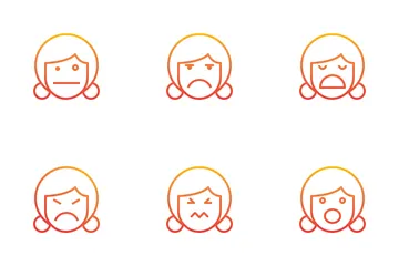 Female Emotion Icon Pack