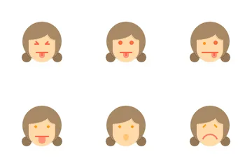 Female Emotion Icon Pack
