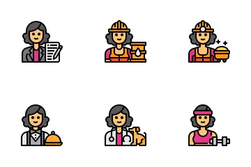Female Occupation Avatar Icon Pack