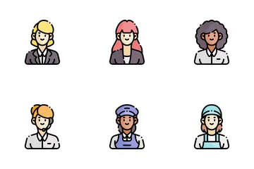 Female Occupations Icon Pack