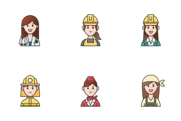 Female Occupations Icon Pack