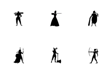 Female Warrior Icon Pack