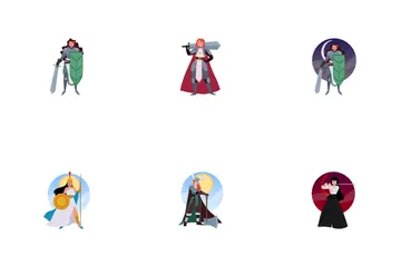 Female Warrior Icon Pack