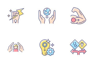 Feminism Symbols Icon Pack